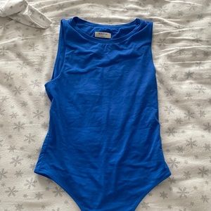 Babaton from Aritzia Blue Bodysuit
